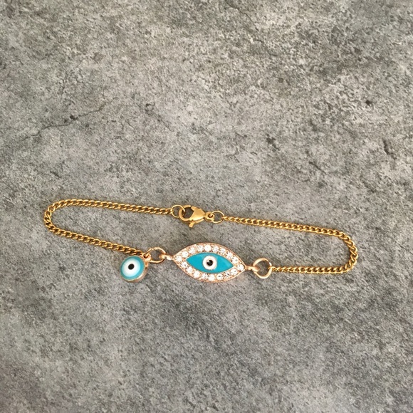 Evil Eye 🧿 Bracelet - Stainless Steel Gold Plated - Picture 7 of 8
